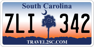SC license plate ZLI342