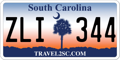 SC license plate ZLI344
