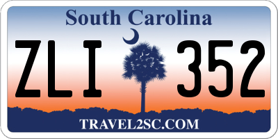 SC license plate ZLI352