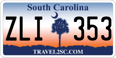 SC license plate ZLI353