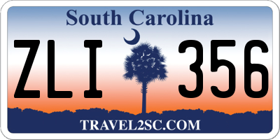 SC license plate ZLI356