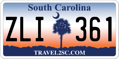 SC license plate ZLI361