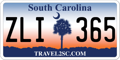 SC license plate ZLI365