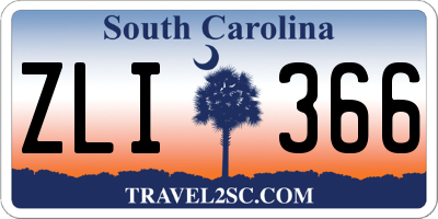 SC license plate ZLI366