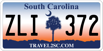 SC license plate ZLI372