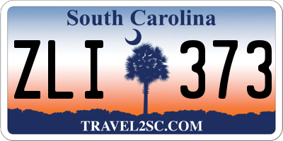 SC license plate ZLI373