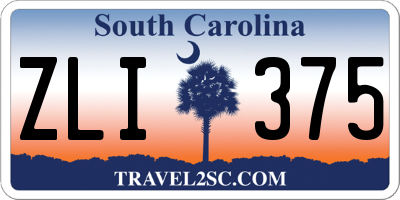 SC license plate ZLI375