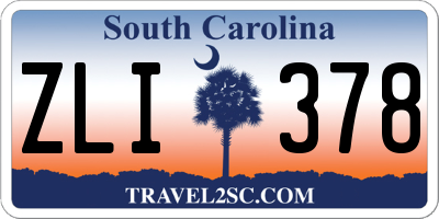 SC license plate ZLI378