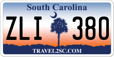 SC license plate ZLI380