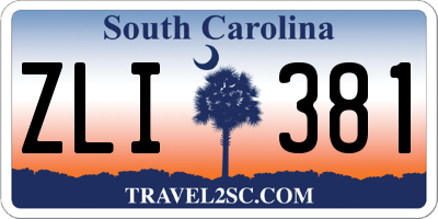 SC license plate ZLI381