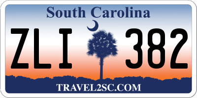 SC license plate ZLI382