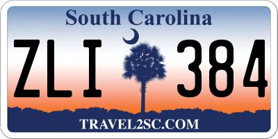 SC license plate ZLI384