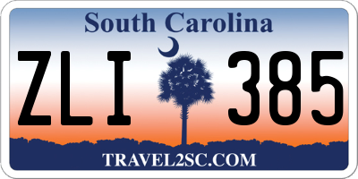 SC license plate ZLI385