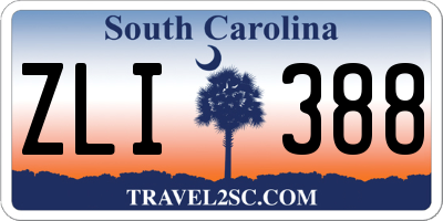 SC license plate ZLI388