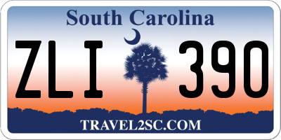SC license plate ZLI390