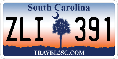 SC license plate ZLI391