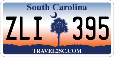 SC license plate ZLI395