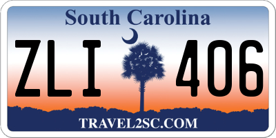 SC license plate ZLI406