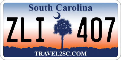 SC license plate ZLI407