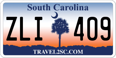 SC license plate ZLI409
