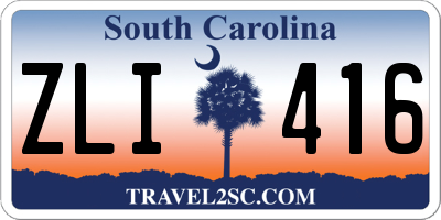 SC license plate ZLI416