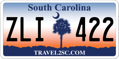 SC license plate ZLI422