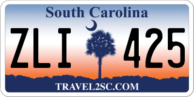 SC license plate ZLI425