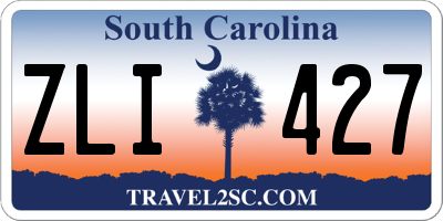 SC license plate ZLI427