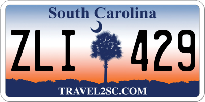 SC license plate ZLI429