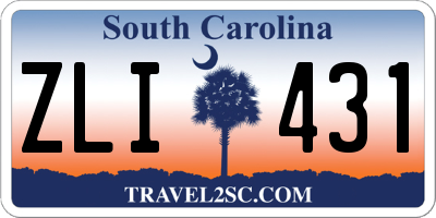 SC license plate ZLI431