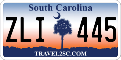 SC license plate ZLI445
