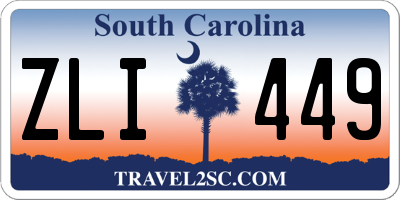 SC license plate ZLI449