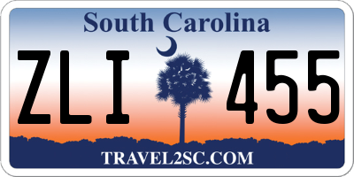 SC license plate ZLI455