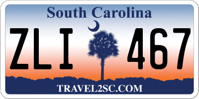 SC license plate ZLI467