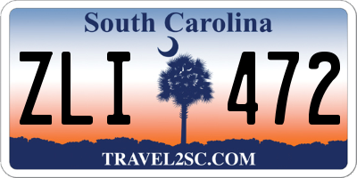 SC license plate ZLI472