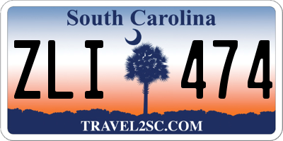 SC license plate ZLI474