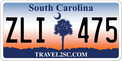 SC license plate ZLI475