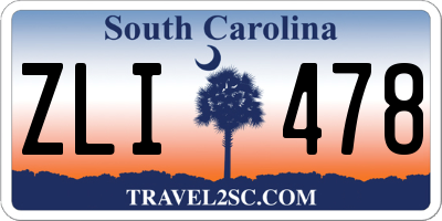 SC license plate ZLI478