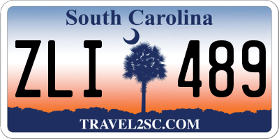 SC license plate ZLI489
