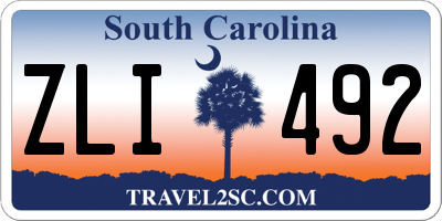 SC license plate ZLI492