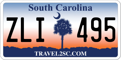 SC license plate ZLI495