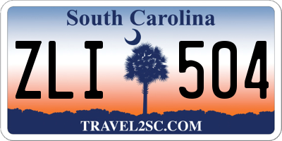 SC license plate ZLI504
