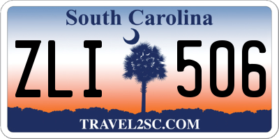 SC license plate ZLI506