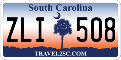 SC license plate ZLI508