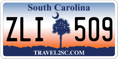 SC license plate ZLI509