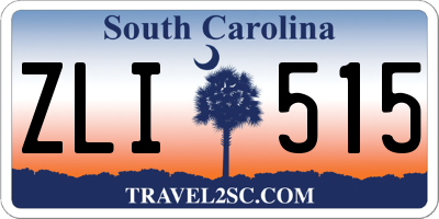 SC license plate ZLI515