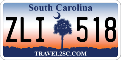 SC license plate ZLI518