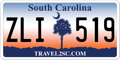 SC license plate ZLI519