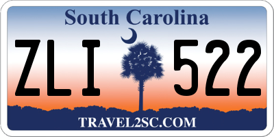 SC license plate ZLI522