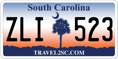 SC license plate ZLI523